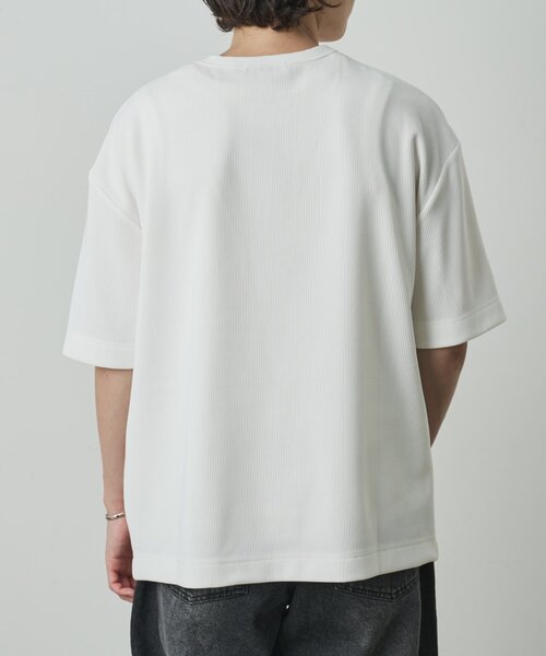 COLONY 2139(コロニートゥーワンスリーナイン)の「カットリブ半袖TEE(Tシャツ/カットソー・メンズ・ホワイト/グレー/ブラック・LARGE/MEDIUM)」の6枚目の写真