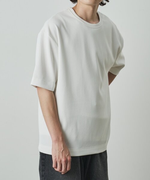 COLONY 2139(コロニートゥーワンスリーナイン)の「カットリブ半袖TEE(Tシャツ/カットソー・メンズ・ホワイト/グレー/ブラック・LARGE/MEDIUM)」の7枚目の写真
