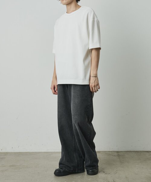 COLONY 2139(コロニートゥーワンスリーナイン)の「カットリブ半袖TEE(Tシャツ/カットソー・メンズ・ホワイト/グレー/ブラック・LARGE/MEDIUM)」の9枚目の写真