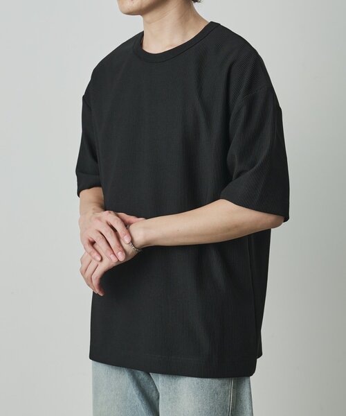 COLONY 2139(コロニートゥーワンスリーナイン)の「カットリブ半袖TEE(Tシャツ/カットソー・メンズ・ホワイト/グレー/ブラック・LARGE/MEDIUM)」の12枚目の写真