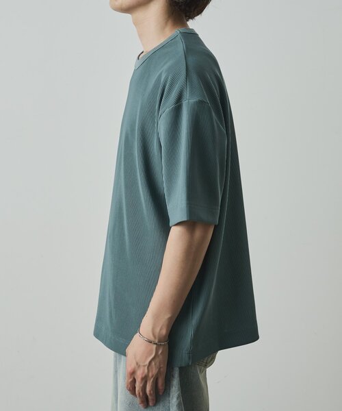 COLONY 2139(コロニートゥーワンスリーナイン)の「カットリブ半袖TEE(Tシャツ/カットソー・メンズ・ホワイト/グレー/ブラック・LARGE/MEDIUM)」の5枚目の写真