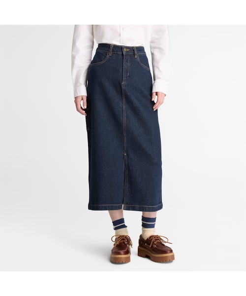 Timberland(ティンバーランド)の「ロング デニム スカート レディース(デニムスカート・レディース・ダークブルー・31inch/29inch/27inch)」の1枚目の写真