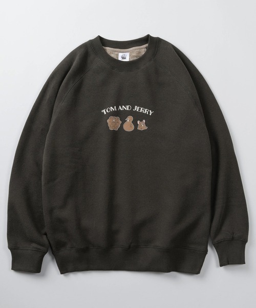 Tom＆Jerry（トムアンドジェリー）の「【71】【TOM＆JERRY/トムとジェリー】ジェリー 裏シャギー クルーネック スウェット/フロントプリント/ワンポイント刺繍/レディース（S）（スウェット・レディース・モカ/ブルー/グレー/ホワイト/チャコールグレー/グリーン/レンガ/ライトグレー・M/L）」の12枚目の写真