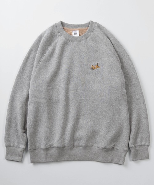 Tom＆Jerry（トムアンドジェリー）の「【71】【TOM＆JERRY/トムとジェリー】ジェリー 裏シャギー クルーネック スウェット/フロントプリント/ワンポイント刺繍/レディース（S）（スウェット・レディース・モカ/ブルー/グレー/ホワイト/チャコールグレー/グリーン/レンガ/ライトグレー・M/L）」の16枚目の写真
