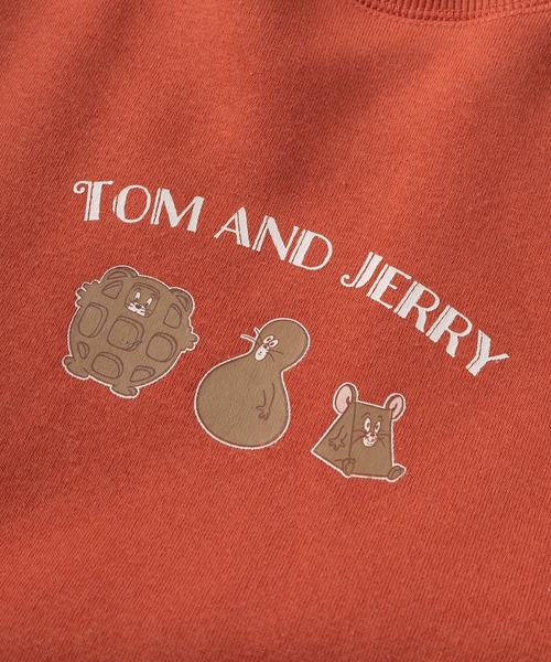 Tom＆Jerry（トムアンドジェリー）の「【71】【TOM＆JERRY/トムとジェリー】ジェリー 裏シャギー クルーネック スウェット/フロントプリント/ワンポイント刺繍/レディース（S）（スウェット・レディース・モカ/ブルー/グレー/ホワイト/チャコールグレー/グリーン/レンガ/ライトグレー・M/L）」の14枚目の写真