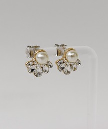 【LA MUE】ニッケルフリー ストーン×パール ピアス