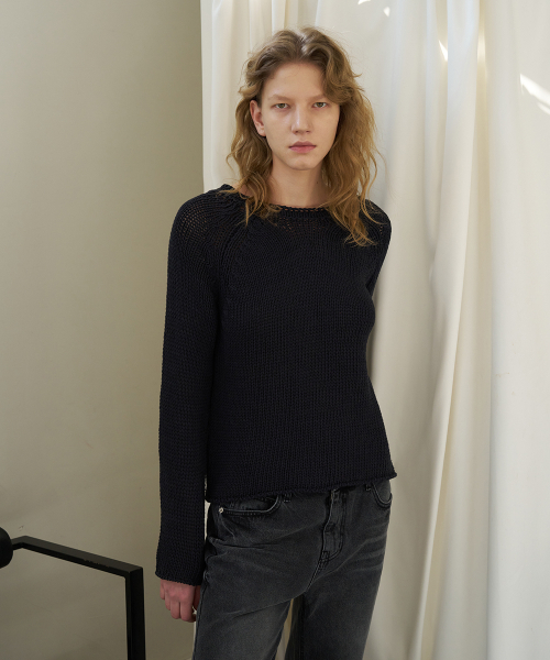 108POUND（108パウンド）の「Grain Raglan Knit_Charcoal（ニット/セーター・レディース・その他・FREE）」の2枚目の写真