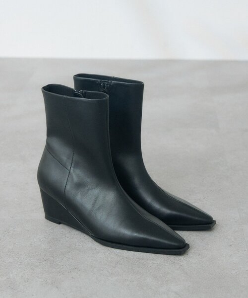 RIVE DROITE(リヴドロワ)の「【3サイズ展開】ウエッジショートブーツ(ブーツ・レディース・ブラック/ベージュ・SMALL/MEDIUM/LARGE)」の14枚目の写真