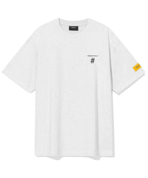 BEENTRILL(ビントリル)の「テーピングハッシュタグオーバーサイズ半袖Tシャツ(アイスグレー)(Tシャツ/カットソー・レディース・その他・2XL/LARGE/X-LARGE/SMALL/MEDIUM)」の4枚目の写真
