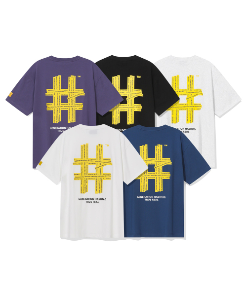 BEENTRILL(ビントリル)の「テーピングハッシュタグオーバーサイズ半袖Tシャツ(アイスグレー)(Tシャツ/カットソー・レディース・その他・2XL/LARGE/X-LARGE/SMALL/MEDIUM)」の3枚目の写真
