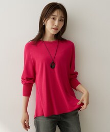 【きれいに体型カバー/8色展開】Aラインシルエットニットプルオーバー