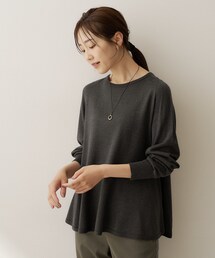 【きれいに体型カバー/8色展開】Aラインシルエットニットプルオーバー