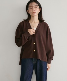 DOUX ARCHIVES（ドゥアルシーヴ）の「【26AW EC先行予約】カットジョーゼットVネックカーディガン（カーディガン/ボレロ）」