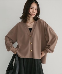 DOUX ARCHIVES（ドゥアルシーヴ）の「【26AW EC先行予約】カットジョーゼットVネックカーディガン（カーディガン/ボレロ）」