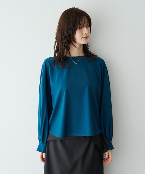 YECCA VECCA(イェッカヴェッカ)の「2wayボリューム袖ブラウス(シャツ/ブラウス・レディース・ダークグリーン/レッド/ストライプ/チャコールグレー・FREE)」の7枚目の写真