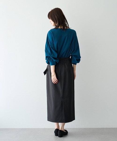 YECCA VECCA(イェッカヴェッカ)の「2wayボリューム袖ブラウス(シャツ/ブラウス・レディース・ダークグリーン/レッド/ストライプ/チャコールグレー・FREE)」の12枚目の写真