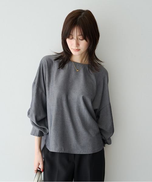 YECCA VECCA(イェッカヴェッカ)の「2wayボリューム袖ブラウス(シャツ/ブラウス・レディース・ダークグリーン/レッド/ストライプ/チャコールグレー・FREE)」の20枚目の写真
