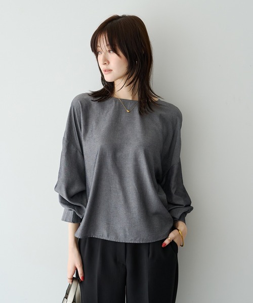 YECCA VECCA(イェッカヴェッカ)の「2wayボリューム袖ブラウス(シャツ/ブラウス・レディース・ダークグリーン/レッド/ストライプ/チャコールグレー・FREE)」の18枚目の写真