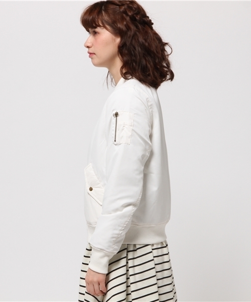 E hyphen world gallery（イーハイフンワールドギャラリー）の「・MA-1ブルゾン（MA-1・レディース・カーキ/ホワイト/ネイビー・FREE）」の9枚目の写真
