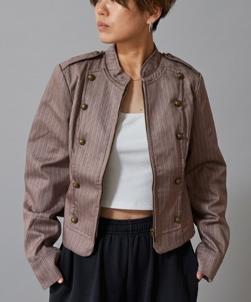 Ritzy(リッツィー)の「ナポレオン風 ショート丈 ジャケット ブルゾン(ブルゾン・レディース・ブラック/A・M/L)」の1枚目の写真