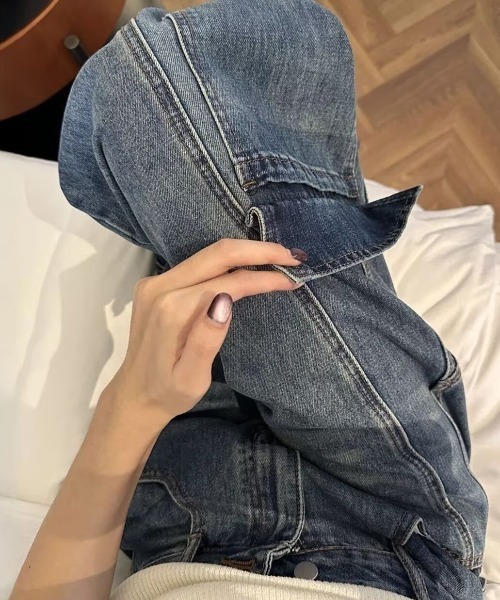mebole(メボレ)の「cargo denim pants(デニムパンツ・レディース・ブルー・MEDIUM/LARGE)」の6枚目の写真