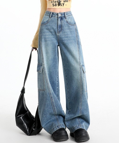 mebole(メボレ)の「cargo denim pants(デニムパンツ・レディース・ブルー・MEDIUM/LARGE)」の22枚目の写真