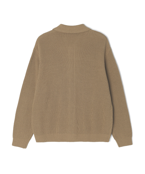 ADHOC(アドホック)の「男性ボタン留めカラーカーディガン (DK-BEIGE) (HC3GD05)(カーディガン/ボレロ・メンズ・その他・100/105)」の2枚目の写真