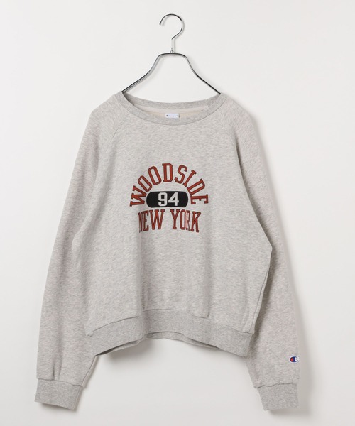 Champion（チャンピオン）の「【Champion(チャンピオン）】別注／ラグランスウェットプルオーバー（スウェット・レディース・ブラック/ネイビー/オートミール・FREE）」の8枚目の写真