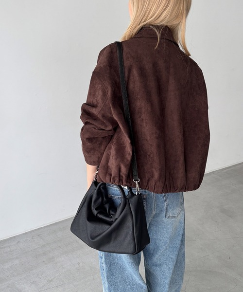 CANAL JEAN(キャナルジーン)の「El mar ギャザーハンドルスクエアバッグ(ハンドバッグ・レディース・ブラック/ブラウン・ONE SIZE)」の11枚目の写真