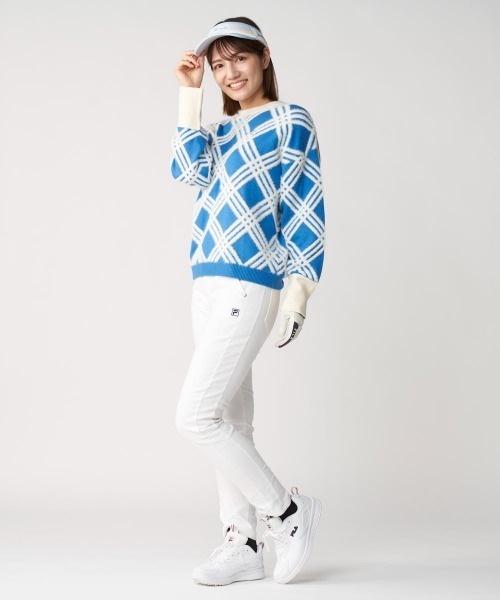 FILA GOLF(フィラゴルフ )の「クルーネックセーター(ニット/セーター・レディース・ブルー/オフホワイト/ブラック・MEDIUM/LARGE/X-LARGE)」の12枚目の写真