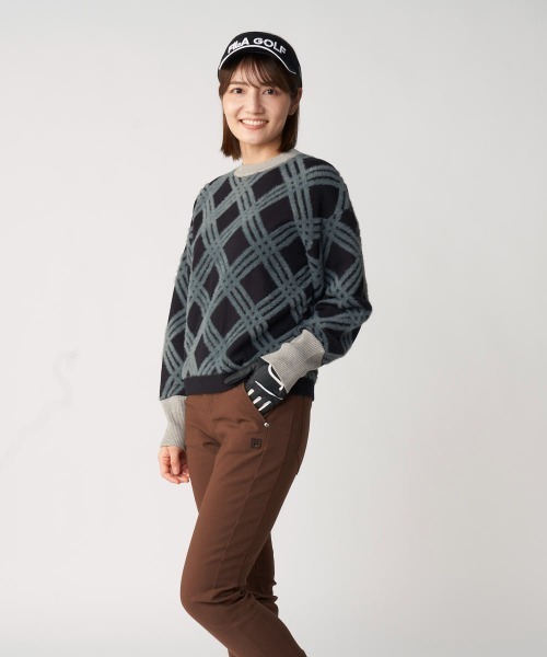 FILA GOLF(フィラゴルフ )の「クルーネックセーター(ニット/セーター・レディース・ブルー/オフホワイト/ブラック・MEDIUM/LARGE/X-LARGE)」の18枚目の写真