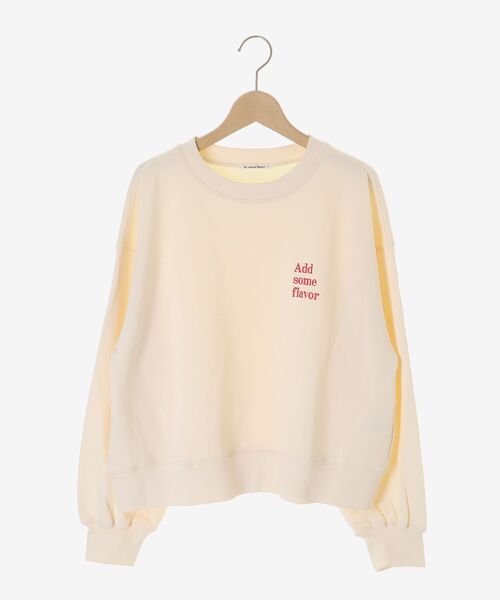 le.coeur blanc（ルクールブラン）の「A.S.F刺繍スウェット（スウェット・レディース・アイボリー/ネイビー・38）」の3枚目の写真