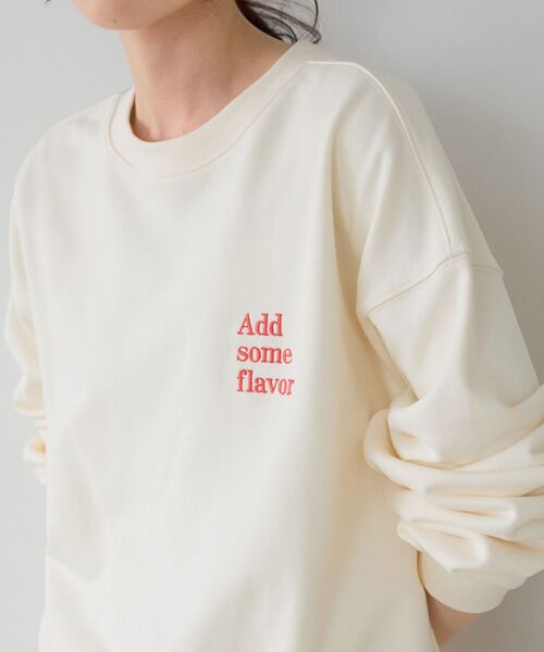 le.coeur blanc（ルクールブラン）の「A.S.F刺繍スウェット（スウェット・レディース・アイボリー/ネイビー・38）」の5枚目の写真
