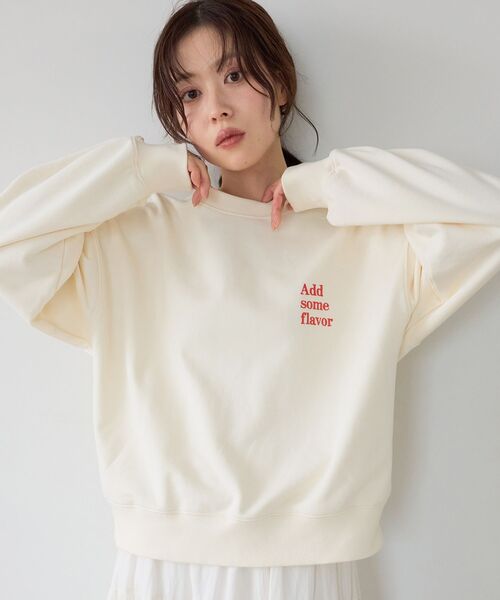 le.coeur blanc（ルクールブラン）の「A.S.F刺繍スウェット（スウェット・レディース・アイボリー/ネイビー・38）」の7枚目の写真