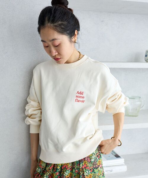 le.coeur blanc（ルクールブラン）の「A.S.F刺繍スウェット（スウェット・レディース・アイボリー/ネイビー・38）」の11枚目の写真