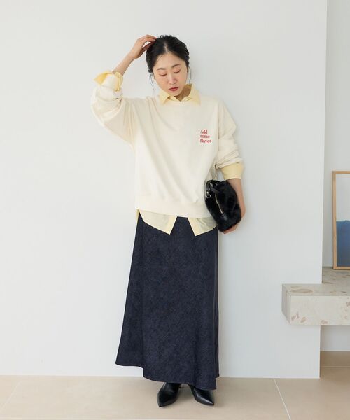 le.coeur blanc（ルクールブラン）の「A.S.F刺繍スウェット（スウェット・レディース・アイボリー/ネイビー・38）」の16枚目の写真