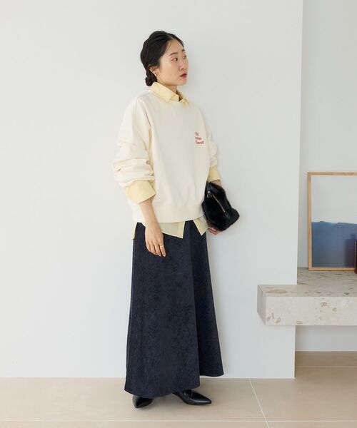 le.coeur blanc（ルクールブラン）の「A.S.F刺繍スウェット（スウェット・レディース・アイボリー/ネイビー・38）」の17枚目の写真