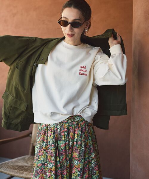 le.coeur blanc（ルクールブラン）の「A.S.F刺繍スウェット（スウェット・レディース・アイボリー/ネイビー・38）」の18枚目の写真
