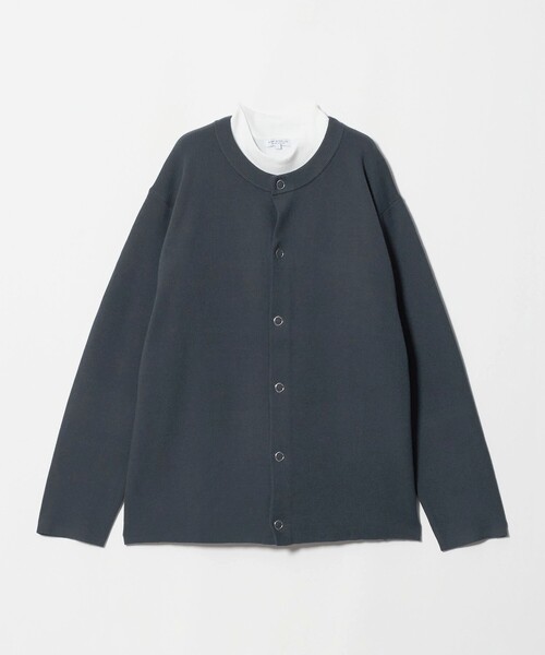 A DAY IN THE LIFE UNITED ARROWS(アデイインザライフユナイテッドアローズ)の「ハイゲージ ミラノリブ カーディガン+Tシャツ-セットアイテム・ウォッシャブル-<A DAY IN THE LIFE>(カーディガン/ボレロ・メンズ・ダークブラウン/ブラック/グレー系・L/M)」の3枚目の写真