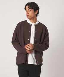 ハイゲージ ミラノリブ カーディガン+Tシャツ-セットアイテム・ウォッシャブル-<A DAY IN THE LIFE>