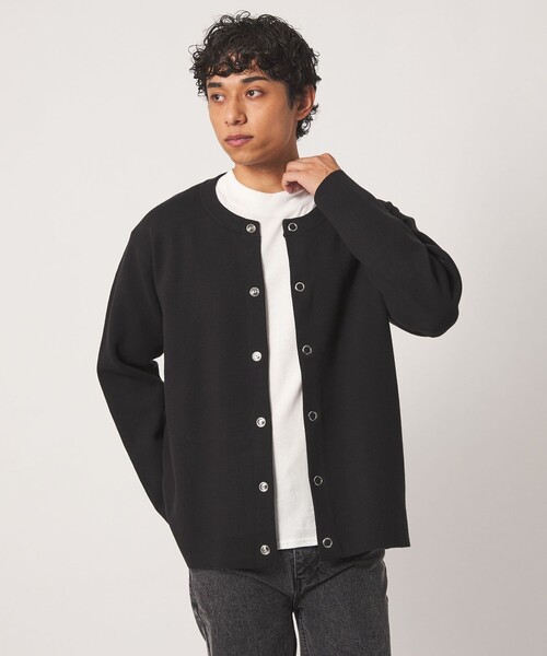 A DAY IN THE LIFE UNITED ARROWS(アデイインザライフユナイテッドアローズ)の「ハイゲージ ミラノリブ カーディガン+Tシャツ-セットアイテム・ウォッシャブル-<A DAY IN THE LIFE>(カーディガン/ボレロ・メンズ・ダークブラウン/ブラック/グレー系・L/M)」の2枚目の写真