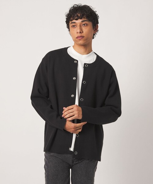 A DAY IN THE LIFE UNITED ARROWS(アデイインザライフユナイテッドアローズ)の「ハイゲージ ミラノリブ カーディガン+Tシャツ-セットアイテム・ウォッシャブル-<A DAY IN THE LIFE>(カーディガン/ボレロ・メンズ・ダークブラウン/ブラック/グレー系・L/M)」の7枚目の写真