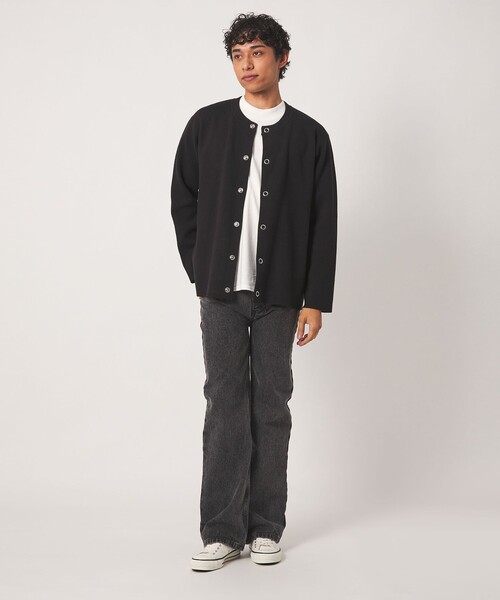A DAY IN THE LIFE UNITED ARROWS(アデイインザライフユナイテッドアローズ)の「ハイゲージ ミラノリブ カーディガン+Tシャツ-セットアイテム・ウォッシャブル-<A DAY IN THE LIFE>(カーディガン/ボレロ・メンズ・ダークブラウン/ブラック/グレー系・L/M)」の8枚目の写真