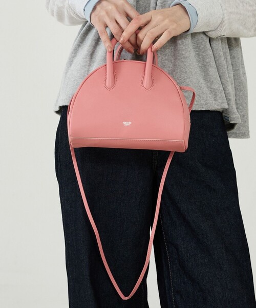 Rouge vif la cle(ルージュヴィフラクレ)の「【blancle/ブランクレ】オイルスムースレザー2WAYミニボストンバッグ/OILED SMOOTH LEATHER 2WAY MINI BOSTON/bc1246/ボストンバッグ(ボストンバッグ・レディース・ピンク/ブラック/ライトブラウン・フリー)」の1枚目の写真