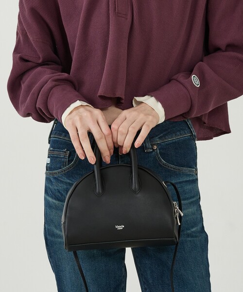 Rouge vif la cle(ルージュヴィフラクレ)の「【blancle/ブランクレ】オイルスムースレザー2WAYミニボストンバッグ/OILED SMOOTH LEATHER 2WAY MINI BOSTON/bc1246/ボストンバッグ(ボストンバッグ・レディース・ピンク/ブラック/ライトブラウン・フリー)」の7枚目の写真