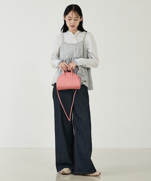 Rouge vif la cle(ルージュヴィフラクレ)の「【blancle/ブランクレ】オイルスムースレザー2WAYミニボストンバッグ/OILED SMOOTH LEATHER 2WAY MINI BOSTON/bc1246/ボストンバッグ(ボストンバッグ・レディース・ピンク/ブラック/ライトブラウン・フリー)」の19枚目の写真