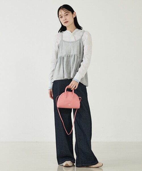 Rouge vif la cle(ルージュヴィフラクレ)の「【blancle/ブランクレ】オイルスムースレザー2WAYミニボストンバッグ/OILED SMOOTH LEATHER 2WAY MINI BOSTON/bc1246/ボストンバッグ(ボストンバッグ・レディース・ピンク/ブラック/ライトブラウン・フリー)」の20枚目の写真