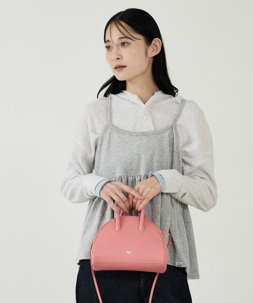 Rouge vif la cle(ルージュヴィフラクレ)の「【blancle/ブランクレ】オイルスムースレザー2WAYミニボストンバッグ/OILED SMOOTH LEATHER 2WAY MINI BOSTON/bc1246/ボストンバッグ(ボストンバッグ・レディース・ピンク/ブラック/ライトブラウン・フリー)」の21枚目の写真