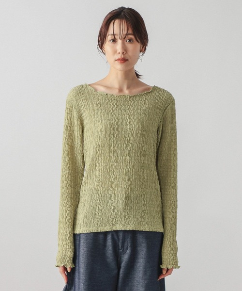 GLOBAL WORK（グローバルワーク）の「Beauteeシアージャガードプルオーバー/1054118（Tシャツ/カットソー・レディース・ブラック/オリーブ/アイボリー・MEDIUM/LARGE）」の12枚目の写真