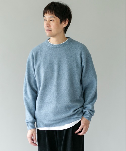 URBAN RESEARCH DOORS(アーバンリサーチドアーズ)の「『WEB限定』ウール混もちもちルーズニット(ニット/セーター・メンズ・ブルー/グレー/ピンク/ブラック・MEDIUM/LARGE/X-LARGE)」の15枚目の写真